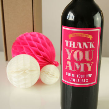 Personalised 'Thank You' Wine Gift, 5 of 8