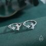 Sterling Silver Hydrangea Flower Bouquet Cz Flower Ring, thumbnail 7 of 12