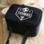 Personalised Football Black Lunch Bag, thumbnail 3 of 3