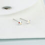 Sterling Silver Iridescent Crystal Stud Earrings, thumbnail 3 of 4
