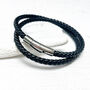 Classic Leather Double Wrap Bracelet For Him, thumbnail 4 of 12
