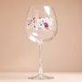 Personalised Floral Balloon Gin Glass, thumbnail 3 of 4