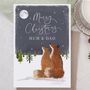 Cute Woodland Fox Christmas Card For Mum And Dad, thumbnail 2 of 4