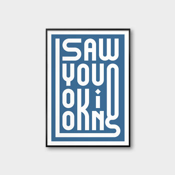 Saw You Looking, Poster Print, Retro Print, 2 of 11