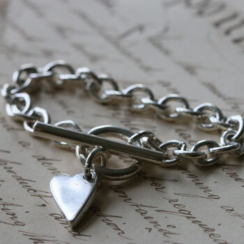 Heart T Bar Bracelet, 5 of 8