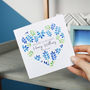 Personalised Floral Heart New Born Baby Card, thumbnail 2 of 8