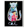 Happy Cat Print Black, thumbnail 2 of 4