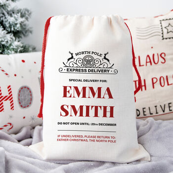 Personalised Christmas Present Sack, 2 of 3