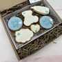 Baby Boy Coming Soon Letterbox Biscuits, thumbnail 1 of 4