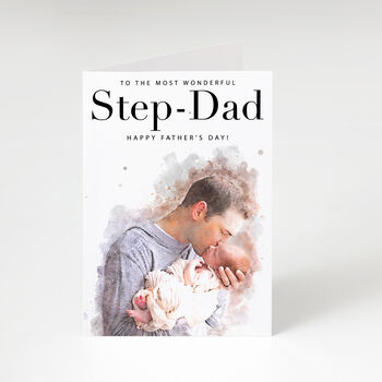 Personalised Watercolour Fathers Day Card, 4 of 5