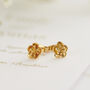 9ct Gold Flower Stud Earrings, thumbnail 3 of 9