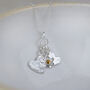 Sterling Silver Birthstone Cluster Necklace, thumbnail 2 of 8