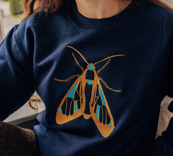 Embroidered Large Festive Moth Sweater, 2 of 4