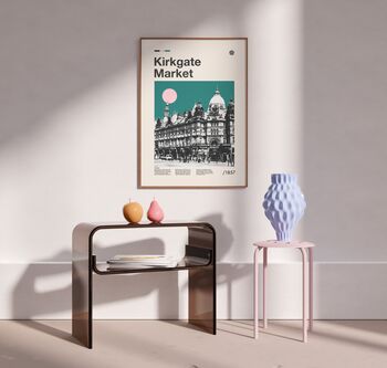 Leeds Kirkgate Market Mid Century Style Print, 4 of 9