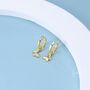 Sterling Silver Butterfly Huggie Hoop Earrings, thumbnail 4 of 9