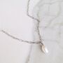 The Statement Pearl Necklace, Silver, thumbnail 3 of 5