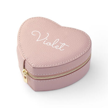 Personalised Pink Heart Jewellery Case, 6 of 6