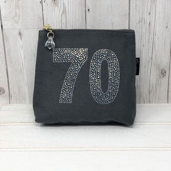 70th Birthday Grey Sparkly Bag, 3 of 3
