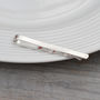 Sterling Silver Tie Clip With A Yellow Gold Dot, thumbnail 3 of 5