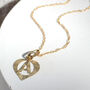9ct Gold Vintage Style Initial Necklace, thumbnail 2 of 3
