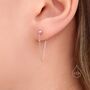 Sterling Silver Satellite Ball Chain Stud Earrings, thumbnail 6 of 11