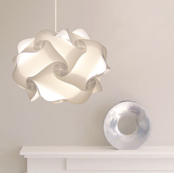 White Ceiling Pendant Smarty Lamps Tukia Lampshade, 5 of 7