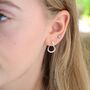 Silver Organic Twist Hoop Earrings, thumbnail 2 of 8