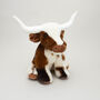 Texas Longhorn Highland Cow Medium 23cm Plush Soft Toy, thumbnail 2 of 7