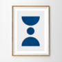 Set Of Three Blue Abstract Art Unframed Prints, thumbnail 3 of 5