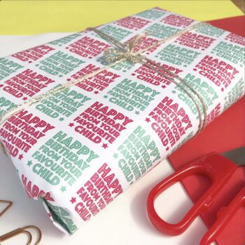 Favourite Child Wrapping Paper, 4 of 7