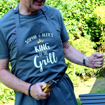 Personalised Daddy King Of The Grill Apron, 2 of 8