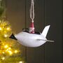 Santa In A White Plane Hanging Christmas Decoration, thumbnail 2 of 3