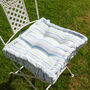 Pastel Stripe Organic Cotton Chair Cushions, thumbnail 3 of 5