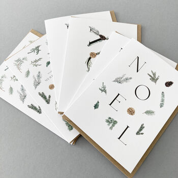 Modern Botanical Christmas Cards Multi Pack, 2 of 5