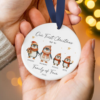 Personalised First Christmas Family Ornament 2025, 6 of 7