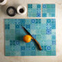Turquoise Blue Teal 'Mixed Tiles' Chopping Board, thumbnail 6 of 10