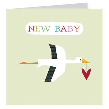 Stork New Baby Card, 2 of 5