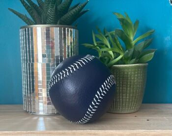 Leather Baseball With Wooden Stand, 6 of 9