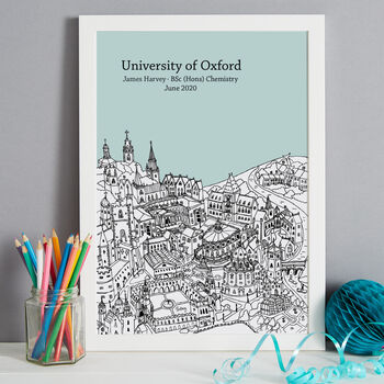 Personalised Oxford Graduation Gift Print, 8 of 9