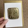 Handmade Personalised Bride And Groom Gold Wedding Card, thumbnail 1 of 4