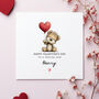 Personalised Bear Valentine's Day Card For Son, Granddaughter Or Nephew, thumbnail 1 of 5