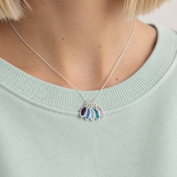Family Birthstone Marquise Charm Necklace, 3 of 9
