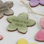 I Love You Because Personalised Message Flower Tokens, thumbnail 3 of 4