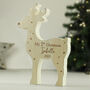 Personalised 1st Christmas Wooden Reindeer Decoration, thumbnail 3 of 5