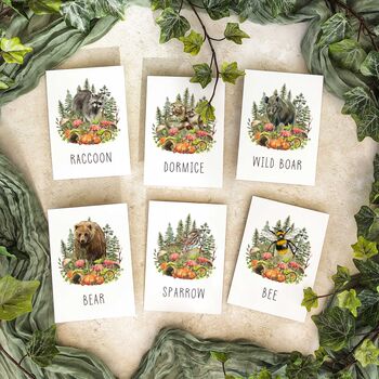Autumn Woodland Animal Table Name Cards, 3 of 4