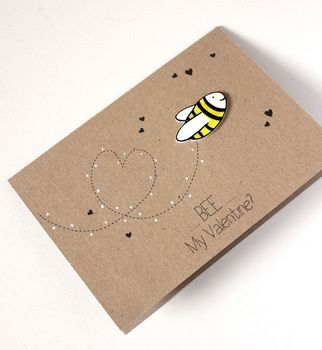 Be My Valentine, Bumble Bee Valentine's Day Card, 3 of 4
