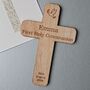 Personalised Holy Communion Cross Wooden Decoration, thumbnail 2 of 2