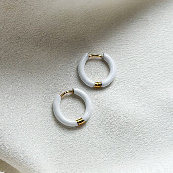 White Enamel Hoops, 2 of 3