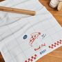 Personalised Head Chef Pizzeria Tea Towel, thumbnail 1 of 2