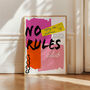No Rules Rebellion Graffiti Poster, thumbnail 1 of 5